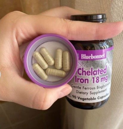 Железо Bluebonnet Nutrition Chelated Iron 18 mg 90 veg caps 19747 фото