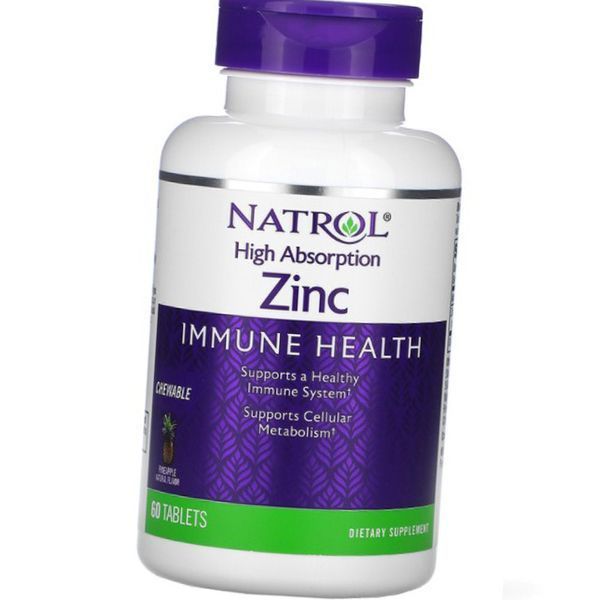 Цинк хелатный Natrol Zinc immune health 60 таблеток ананас 18985 фото
