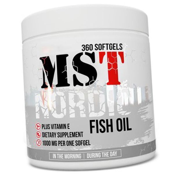 Жирні кислоти MST Nordic Fish Oil 360 гел капс риб'ячий жир 11301 фото
