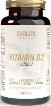 Вітамін Д3 Evolite Nutrition Vitamin D3 4000 IU 120 гел капс 22222 фото