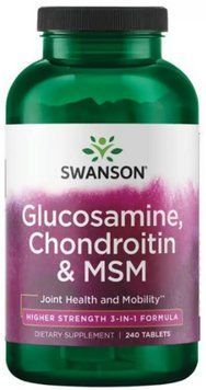Глюкозамин хондроитин и мсм Swanson Glucosamine Chondroitin & Msm Higher Strength 240 табл 2956575286 фото
