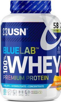 Сывороточный протеин USN Blue Lab 100% Whey Premium Protein 2кг тропический смузи 21989-08 фото