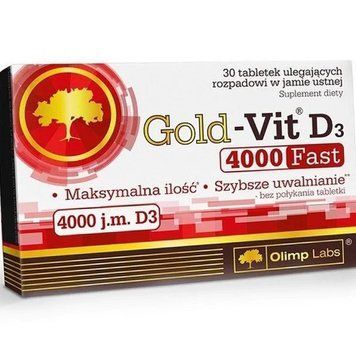 Вітамін Д 4000 OLIMP Gold-Vit D3 Fast 4000 30 таблеток 18094 фото