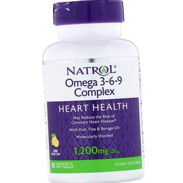 Жирні кислоти omega 3-6-9 Natrol Omega 3-6-9 1200 mg 90 гельових капсул лимон 11145 фото