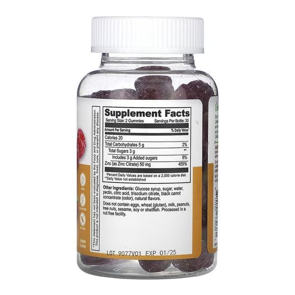 Цинк Lifeable Zinc 50mg Adult 60 жов таб полуниця 3108184109 фото