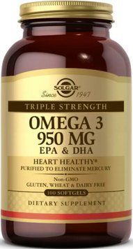 Омега-3 потрійної сили Solgar Triple Strength Omega-3 950 mg 100 гел капс 2956570250 фото