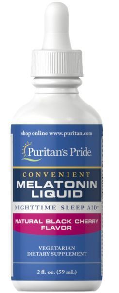 Мелатонин Puritan's Pride Melatonin 1 mg Liquid 59 мл препарат для сна 9875 фото