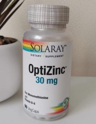 Цинк Solaray OptiZinc 30 mg 60 капс 19367 фото