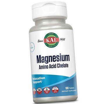 Магний хелатный KAL Magnesium Amino Acid Chelate 100 таблеток 21015 фото