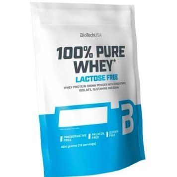 Спортивний сироватковий білок (протеїн) BioTech 100% Pure Whey Lactose Free 454 г 11115 фото