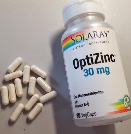 Цинк Solaray OptiZinc 30 mg 60 капс 19367 фото