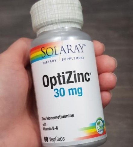 Цинк Solaray OptiZinc 30 mg 60 капс 19367 фото