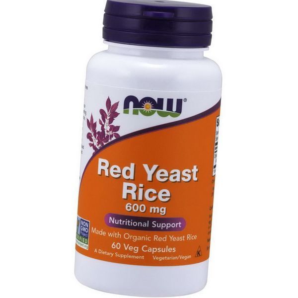 Червоний дріжджовий рис Now Red Yeast Rice 600 mg 60 veg caps 20118 фото