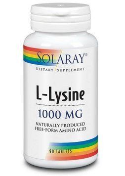 Solaray L-Lysine 1000 mg 90 tab 19378 фото