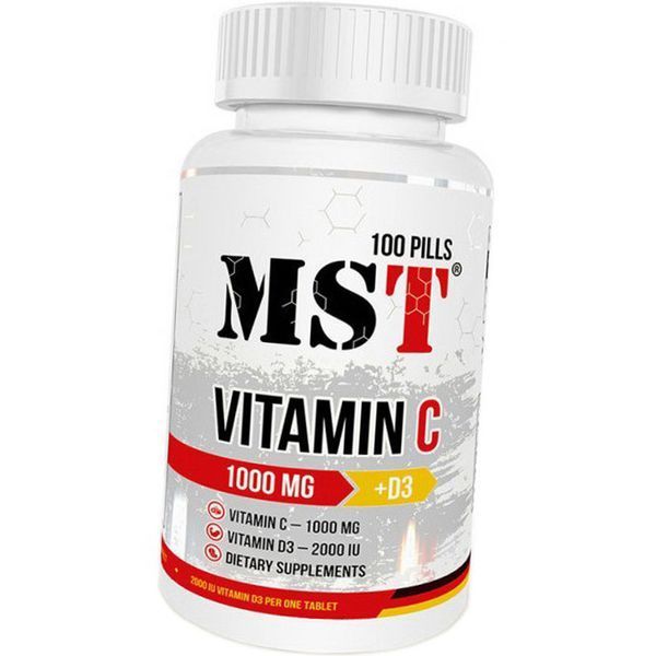 Витамин С MST Vitamin C 1000 mg 100 таблеток 18279 фото