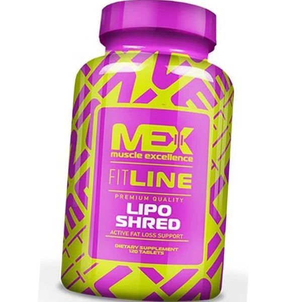 Засіб для зниження ваги та схуднення для жінок та чоловіків MEX Nutrition Lipo Shred 120 таб 6964 фото