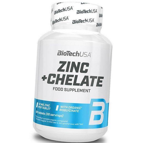 Хелатный Цинк BioTech Zinc + Chelate 60 таблеток 11111 фото