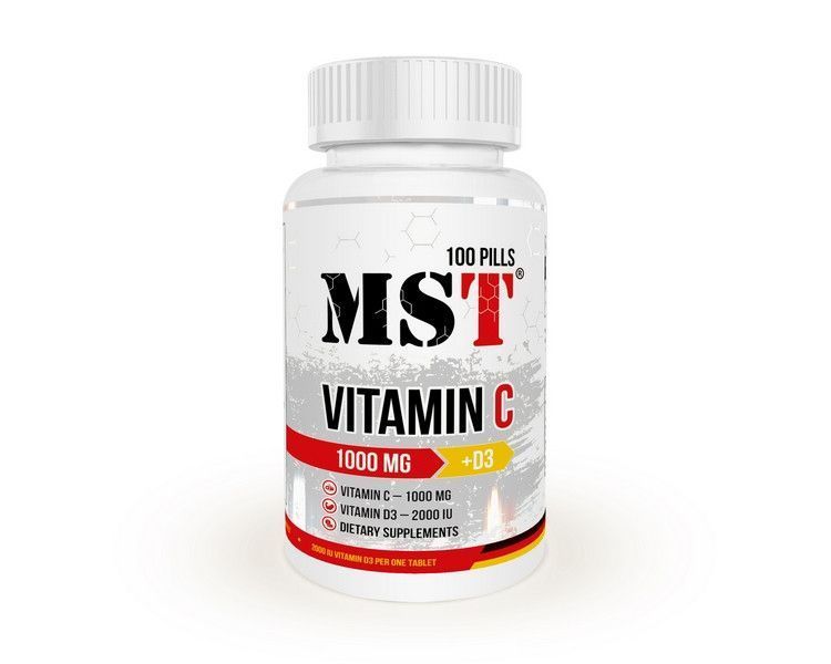 Витамин С MST Vitamin C 1000 mg 100 таблеток 18279 фото