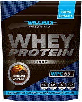 Концентрат сироваткового протеїну willmax Whey Protein 65 1000г шоколад апельсин 10562-21 фото