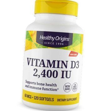 Вітамін Д3 Healthy Origins Vitamin D3 2400 IU 120 капс гел 11353 фото