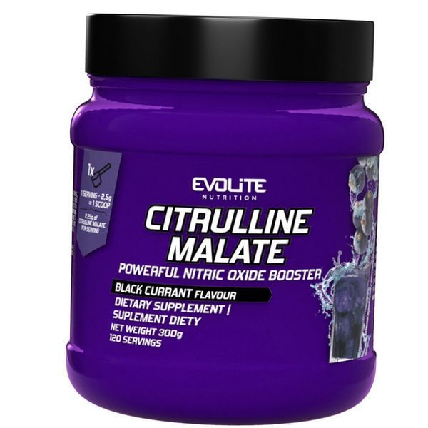 Аминокислота Цитруллин Evolite Nutrition Citrulline Malate 300г апельсин 22169 фото