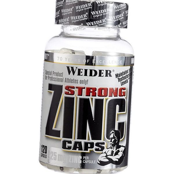 Цинк Weider Strong Zinc Caps 25 мг 120 капсул 11810 фото