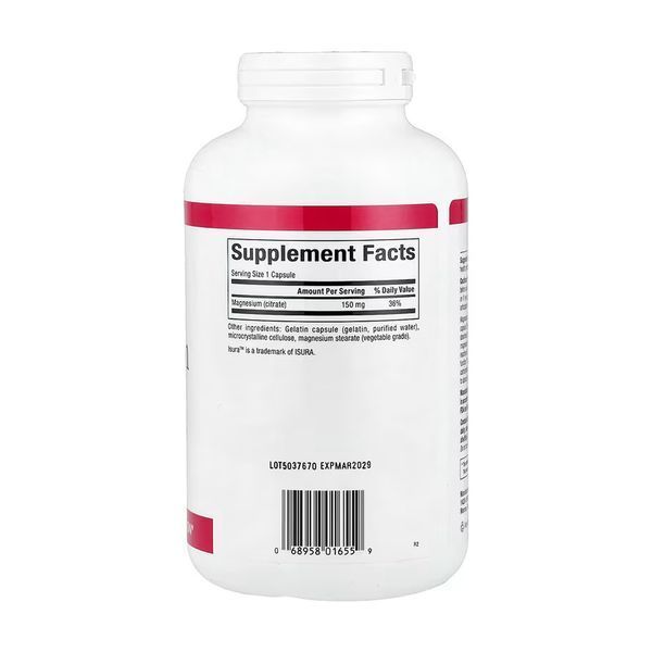 Магний цитрат Natural Factors Magnesium Citrate 150mg 360 капс 2956577016 фото