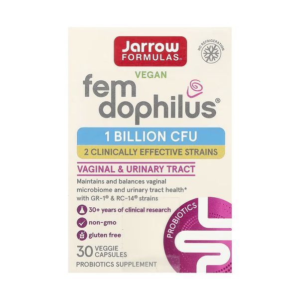 Пробіотик для жінок Jarrow Formulas Vegan Fem Dophilus&reg; 1 Billion Cfu 30 вег капс 2956577656 фото