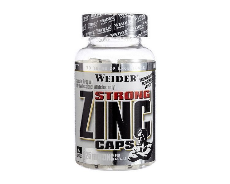 Цинк Weider Strong Zinc Caps 25 мг 120 капсул 11810 фото