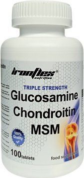 Для суглобів та зв'язок Iron Flex Glucosamine Chondroitin MSM 100 tabs 18386 фото