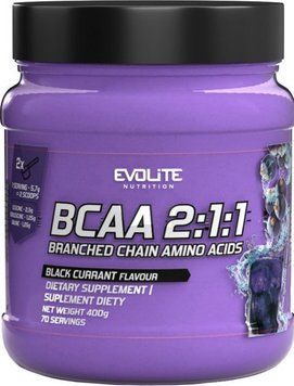 Аминокислоты ВСАА в порошке Evolite Nutrition BCAA 2:1:1 400г черная смородина 22164 фото