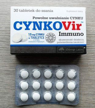 Цинк в таблетках OLIMP CynkoVir Immuno 15 мг 30 таблеток 11775 фото