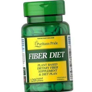 Клітковина Puritan's Pride Fiber Diet 120 таблеток Харчові волокна 20205 фото