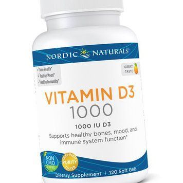 Nordic Naturals Vitamin D3 1000 IU 120 soft gels orange 19190 фото