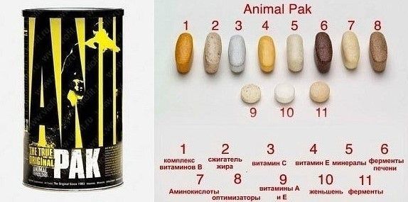 Витамины Анимал пак Universal Animal Pak 30 пакета Минеральный комплекс для спортсменов 2785 фото