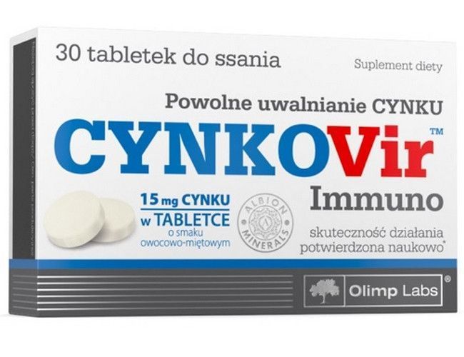Цинк в таблетках OLIMP CynkoVir Immuno 15 мг 30 таблеток 11775 фото