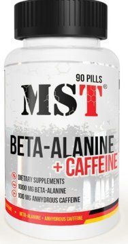 Бета-аланін і кофеїн MST Beta-Alanine plus caffeine 90 таб Енергетик 11586 фото