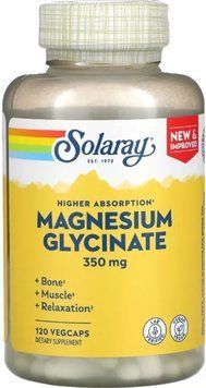 Магний Бисглицинат Solaray Magnesium Glycinate 350 mg 120 капс 20880 фото