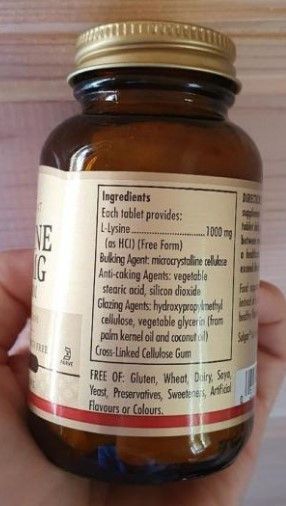 Лизин Solgar L-Lysine 1000 mg 50 таблеток 11526 фото