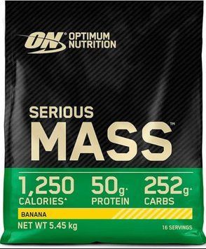Гейнер для набору ваги (маси) Optimum Serious Mass 5,45 кг банан 18 фото