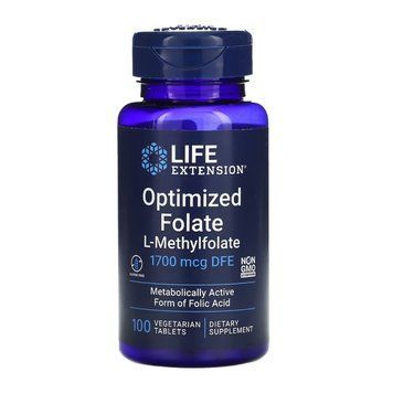 Фолат Optimized Life Extension 100 таблеток 2956574368 фото
