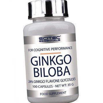 Екстракт Гінко білоба Scitec Ginkgo Biloba 100 таблеток 1625 фото