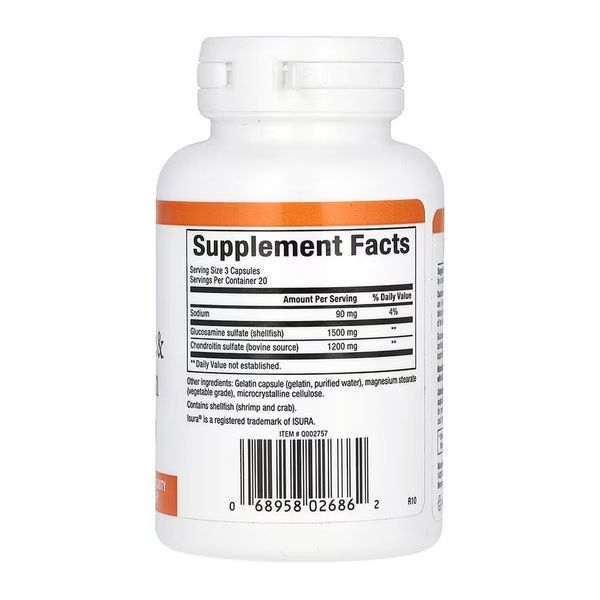 Глюкозамин и хондроитин Natural Factors Glucosamine Chondroitin 900mg 60 капс 2976277986 фото