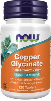 Медь хелатная Now Foods Copper Glycinate 3mg 120 таб 2964301583 фото