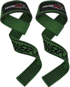 Лямки для тяги PowerPlay Lifting Straps PP 7064 зелений 23594 фото