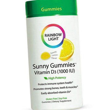 Rainbow Light Sunny Gummies Vitamin D3 1000 IU 50 gummies 19133 фото