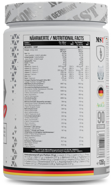 Комплекс для суглобів та зв'язок MST Nutrition FleX Pro 1350 г 90 порцій без смаку 23642 фото
