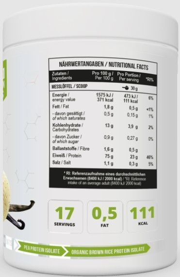 Протеин веганский MST Vegan Protein Isolate 510 г ваниль 20603 фото