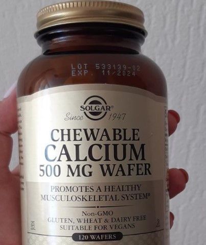 Кальций Solgar Chewable Calcium 500 mg wafer 120 жевательных таблеток 19246 фото