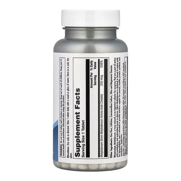 Молибден KAL Molybdenum Amino Acid Chelate 250 mcg 100 таб 2956577729 фото